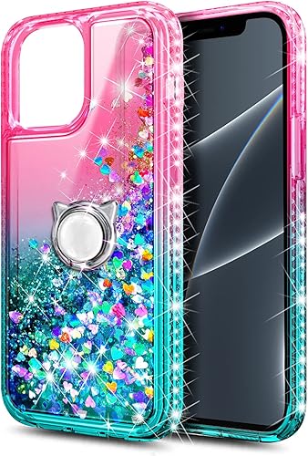 Miniatura 2 de NGB Supremacy Funda compatible con iPhone 15 con protector de pantalla de vidrio templado, soporte de anillocorrea de muñeca, brillante con