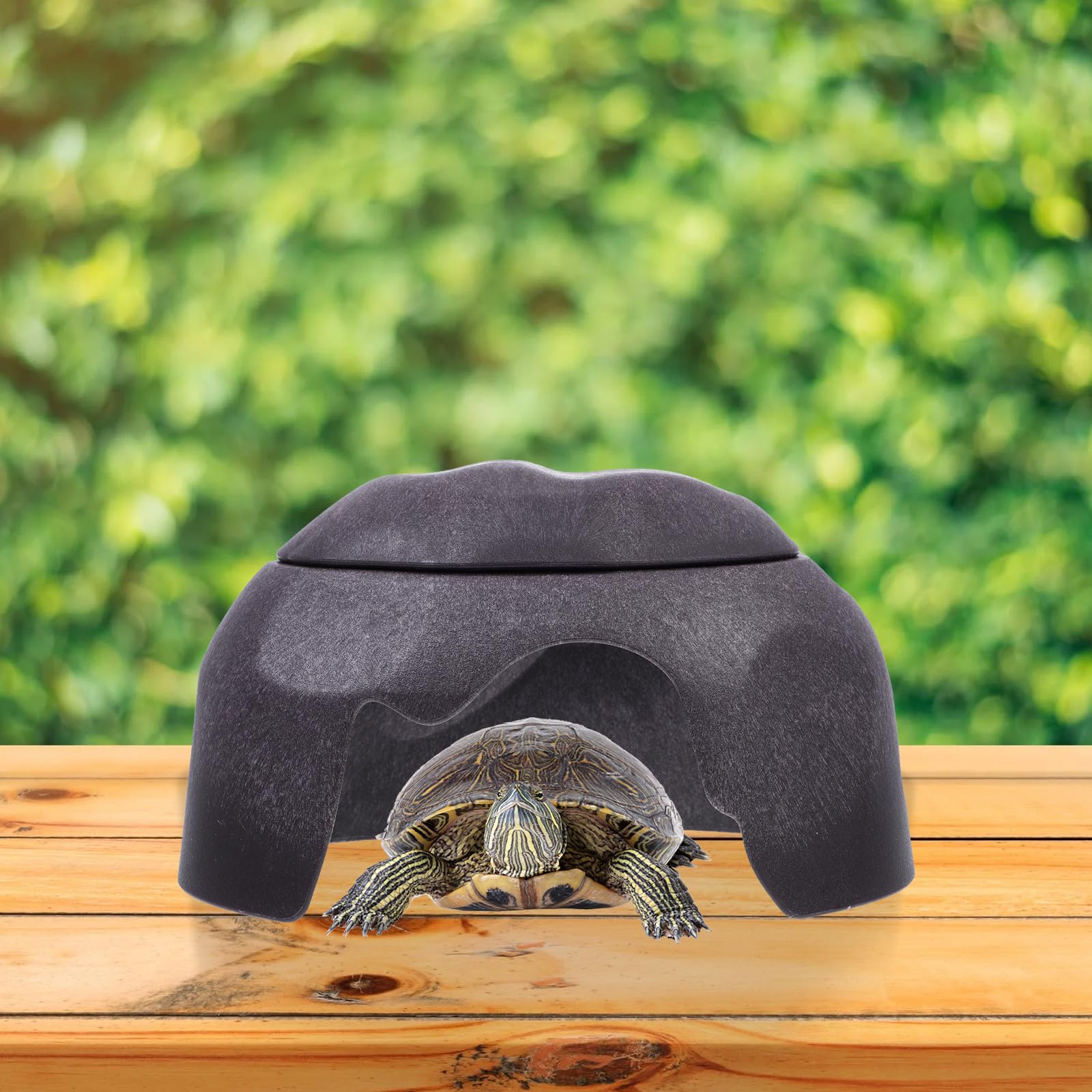 Cachette Humidifiant en Céramique Reptiles et Abri Plastique pour Décoration Naturel pour et Tortue Terrarium pour Aquarium et Habitat