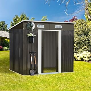 Livsip Garden Shed 1.94 x 1.21M Outdoor Storage with Metal Frame