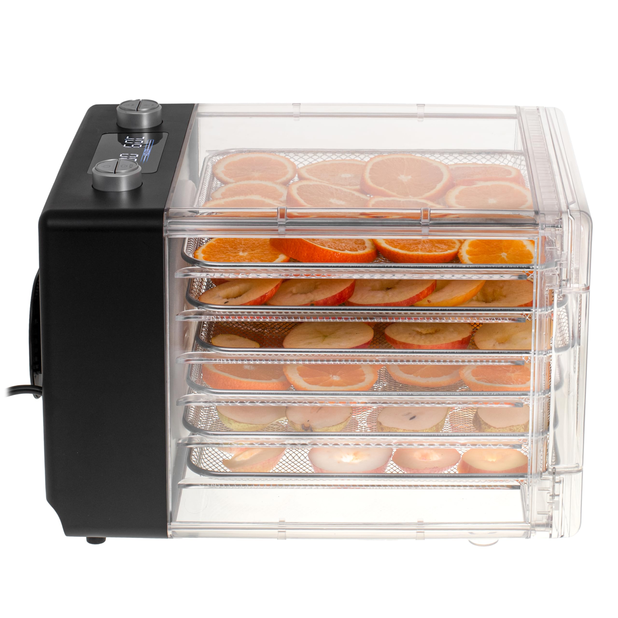 Adler Deshidratador de Alimentos Digital AD 6660, 6 Bandejas de Malla, Ventilador de Circulación, Pantalla LCD, Control de Temperatura y Tiempo