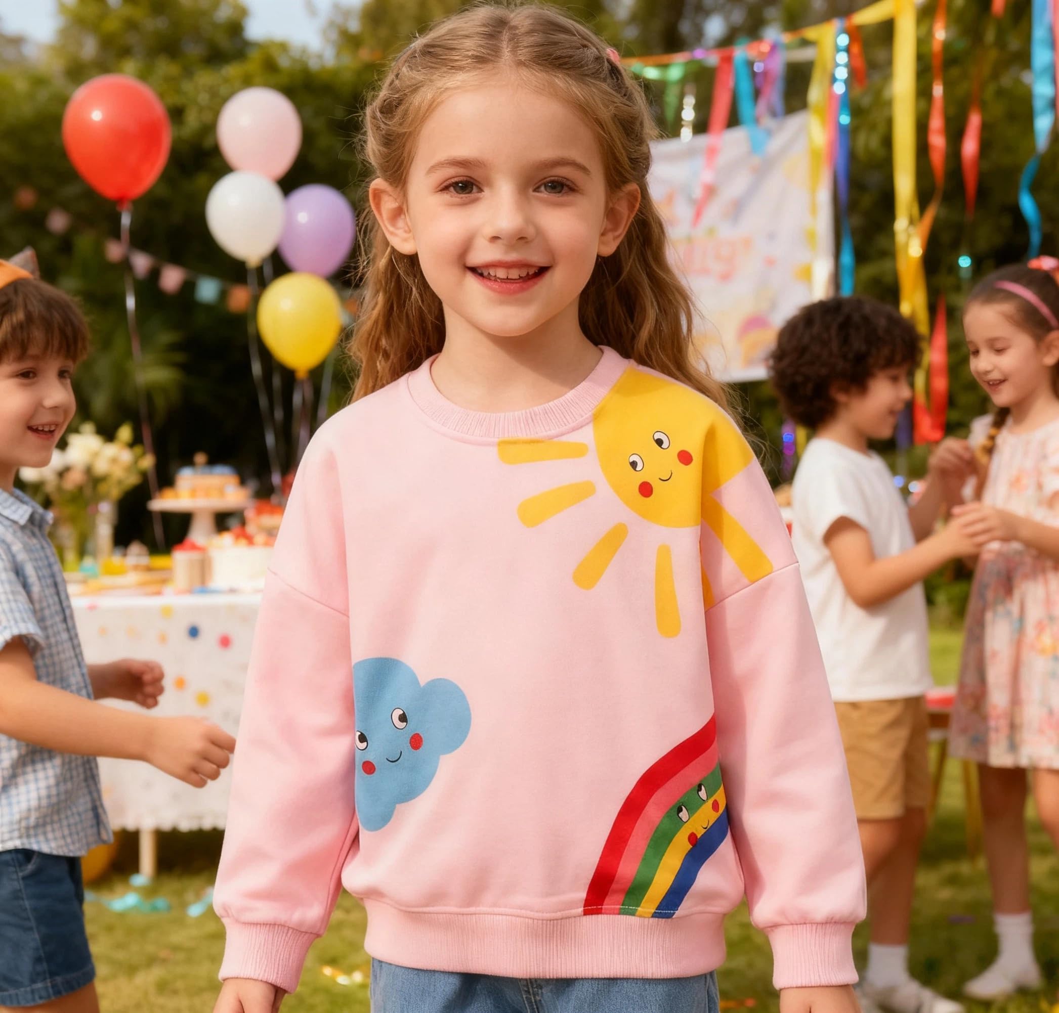 Sudaderas Niña Sweatshirt Manga Larga Algodón 2-7 Años
