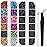 Two Packs of Flatback Rhinestones 4520 Pcs Colorful Nail Art Rhinestones Flatback Crystal Colorful+Black Rhinestone with Picker Pencil and Tweezer for Nail Art and Decoration