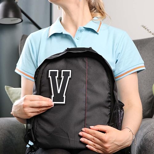 Miniatura 137 de Parches de letras termo-adhesivas de alta calidad – Lindas letras para ropa – Parche universitario para ropa – Letras bordadas de 4 1/2 parches