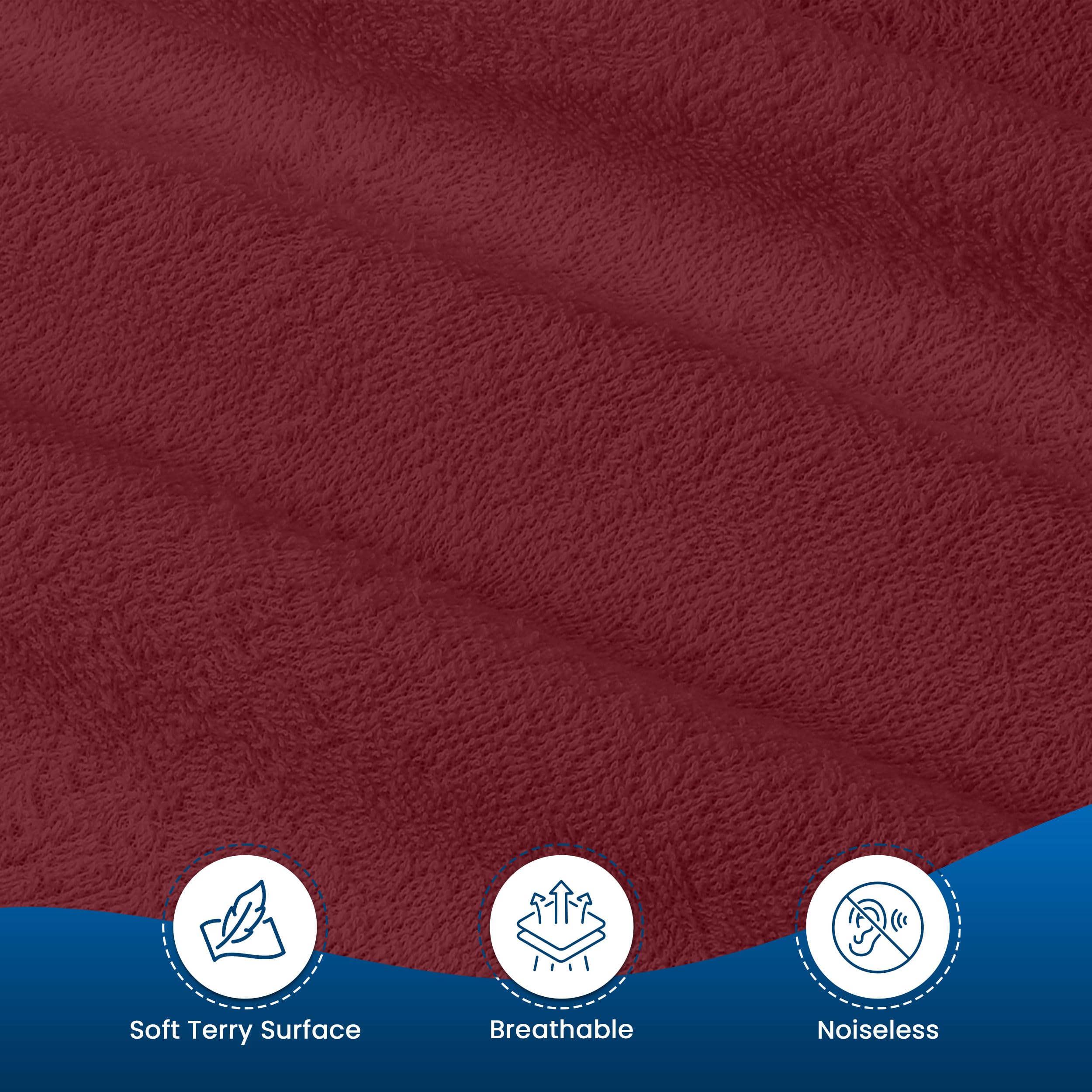 Utopia Bedding Waterproof Mattress Protector Queen Size, Premium Terry Mattress Cover 200 GSM, Breathable, Fitted Style with Stretchable Pockets (Burgundy): Pink Crib