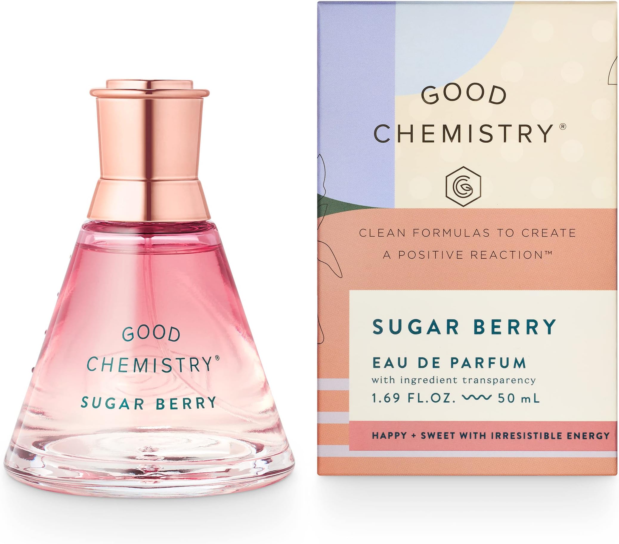 Sugar Berry Eau de Parfum 1.7 fl oz - Long-Lasting Perfume with Freesia, Raspberry, & Vanilla - Sweet, Clean & Vegan