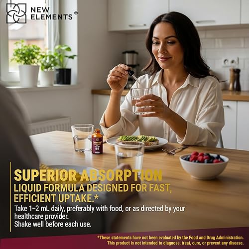 Miniatura 6 de Gotas de glicinato de magnesio líquido con vitamina B6, suplemento de magnesio de 500 mg y vitamina B6 100 mg | Sin OMG sin gluten | Alivio del