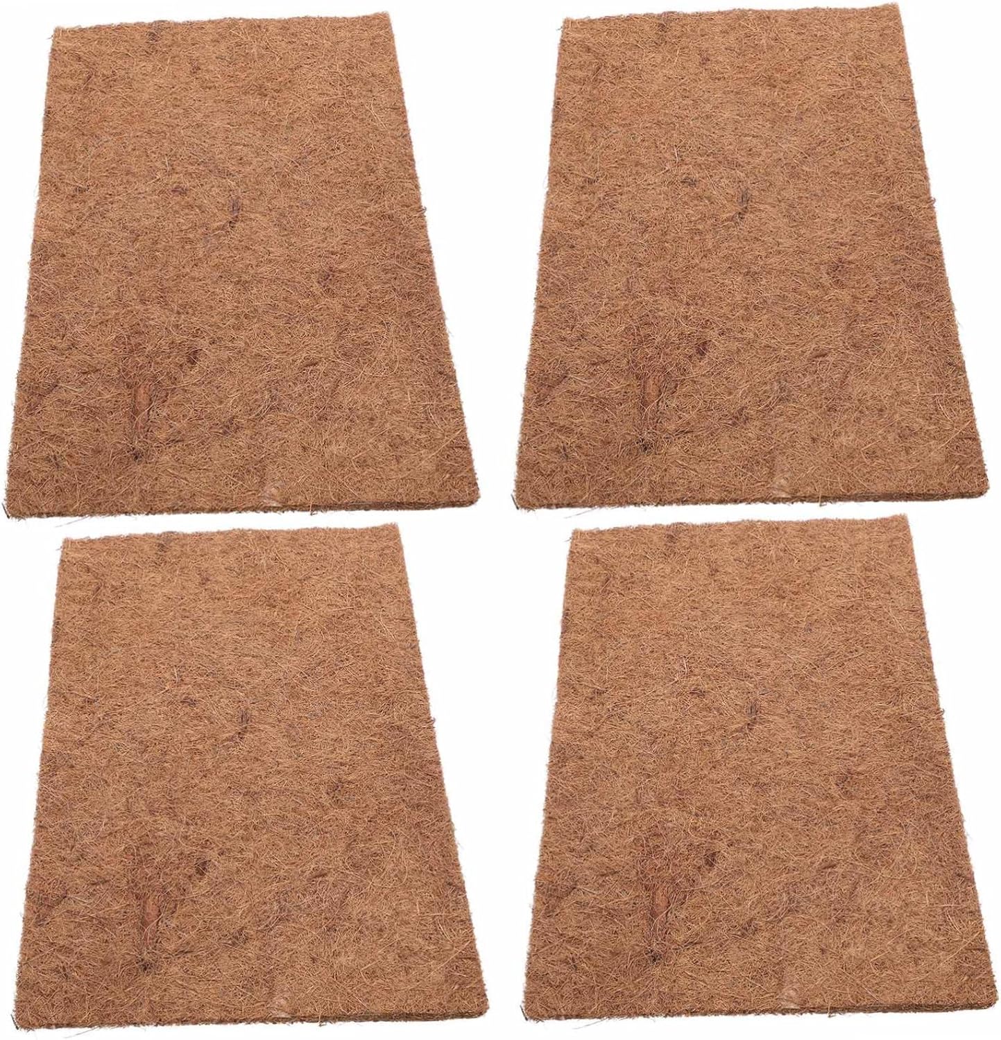 ibasenice 4pcs Coconut Fiber Mat for Bearded Dragon Tank Reptile Accessories Kit Natural Coir Mat Terrarium Liner Reptile Pool Pet Store