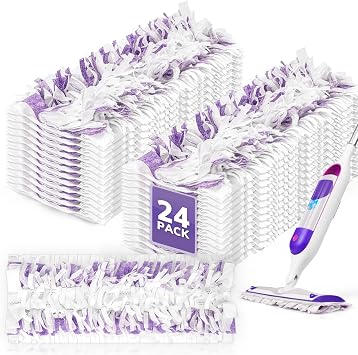 AIR U+ 24 Pack Disposable Power Mop Pads Refills for Swiffer Power Mop