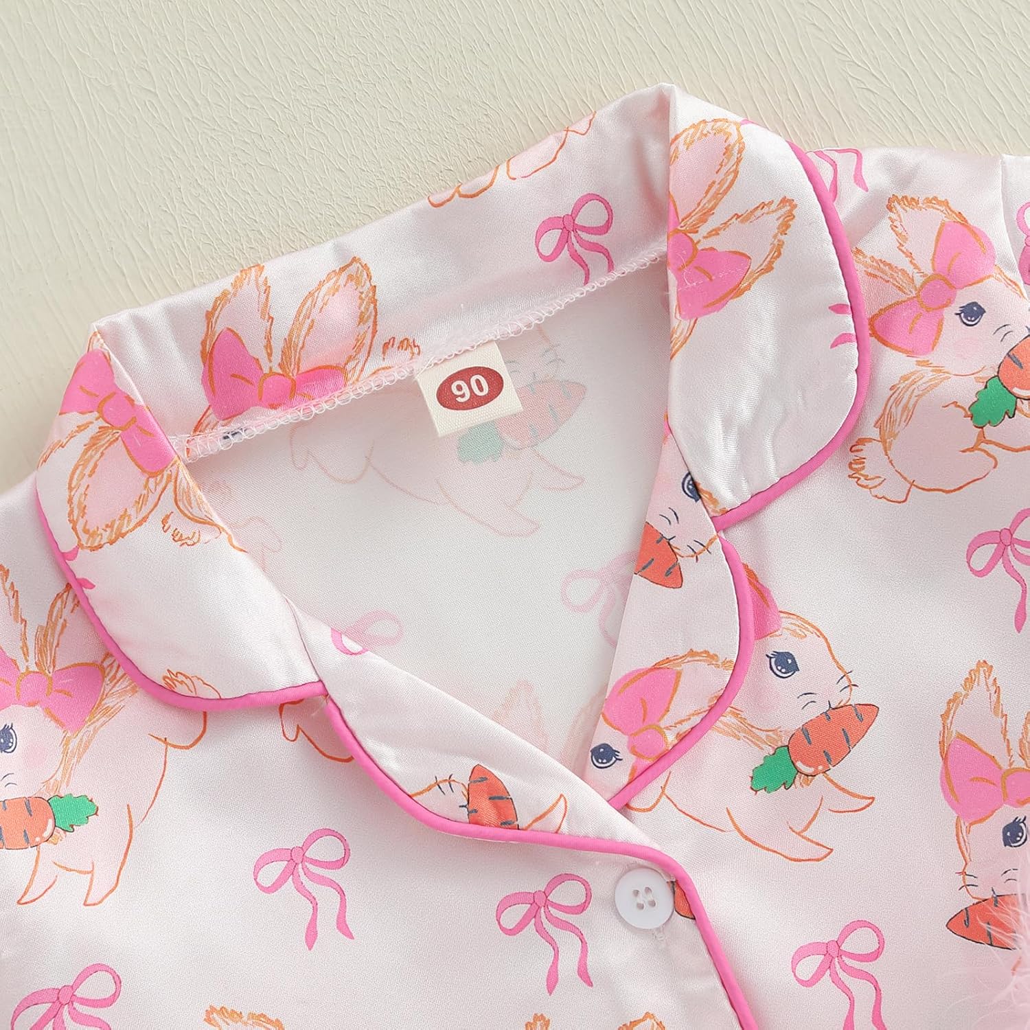 Toddler Baby Girl Boy Silk Satin Pajamas Set Button Down Pjs Kids Long Sleeve Shirt Pants Christmas Pjs Sleepwear - Image 5