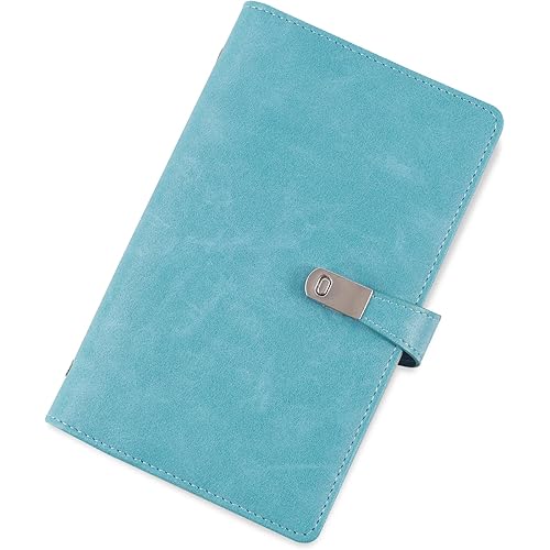 Business Card Organizer Holder Book,Credit Card Holder,Leather Card Case Storage Book Rolodex With 120 Card Slots for Men and Women(Light blue)