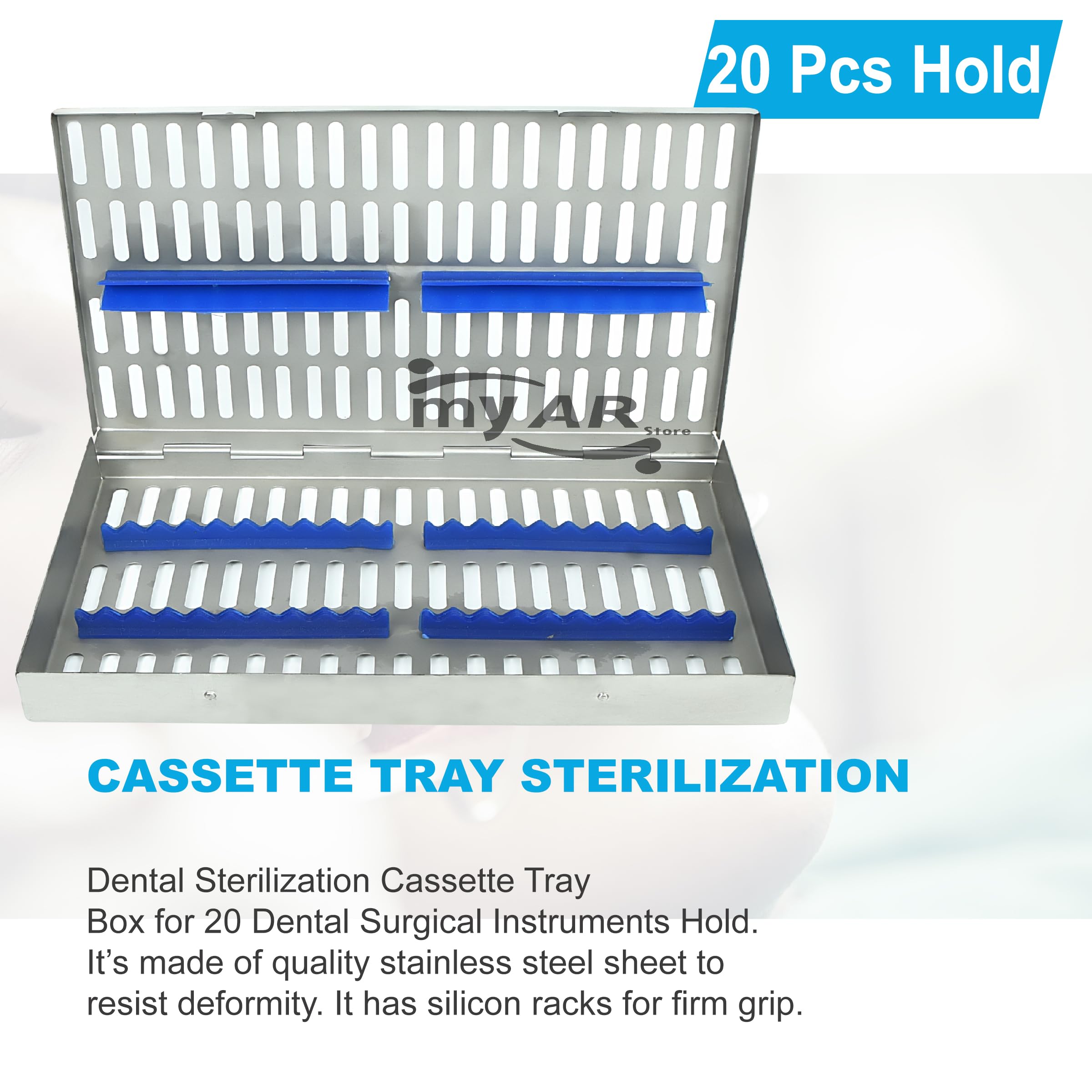 Sterilisationskassetten-Behälter, Autoklav, Premium-Design für Zahnmedizin, Instrumente, Organizer für 5, 7, 10, 15 und 20 Stück (20 Stück Haltekassetten)