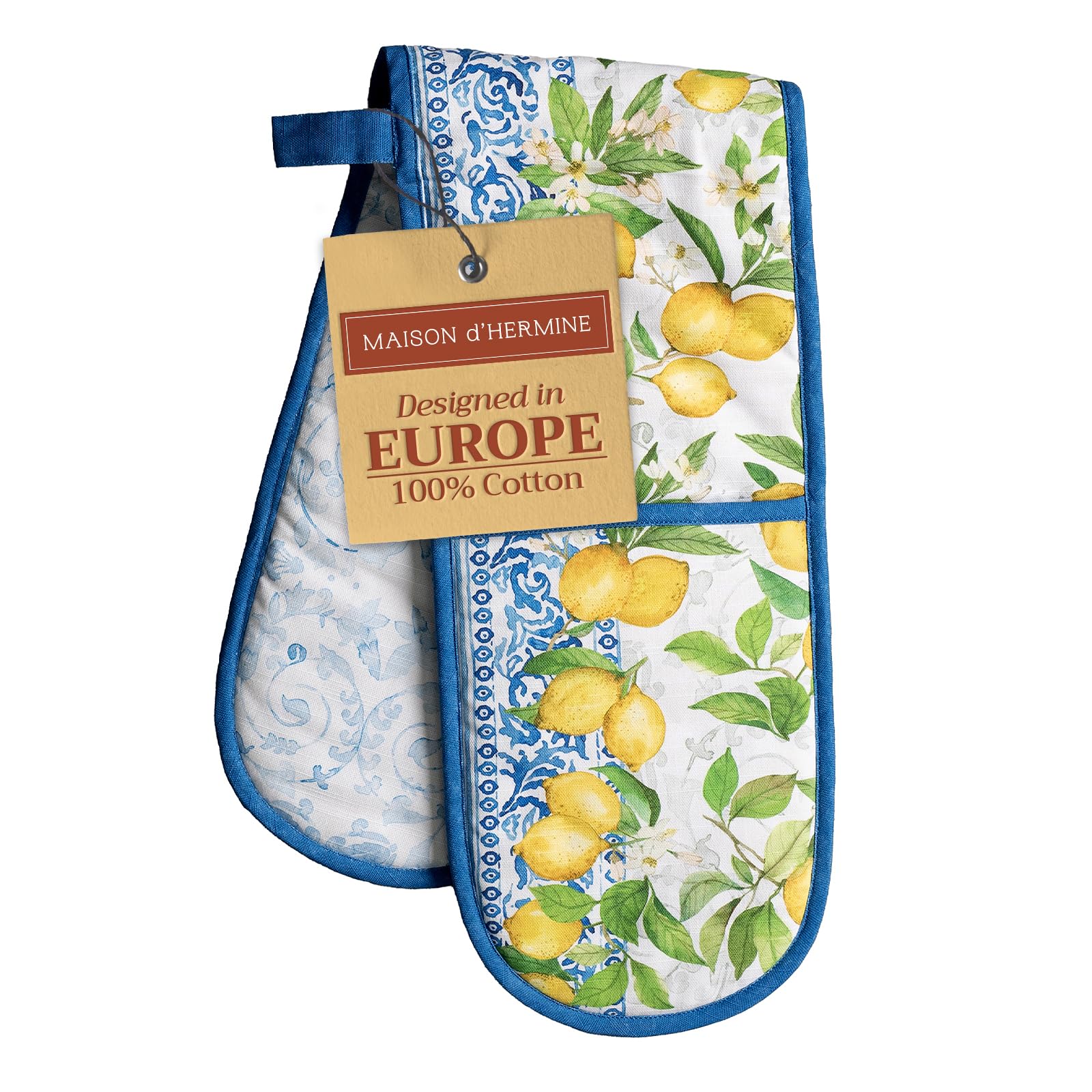 Maison d' Hermine Double Oven Mitts 100% Double Cotton Oven Glove 18 x 89cm — image 1