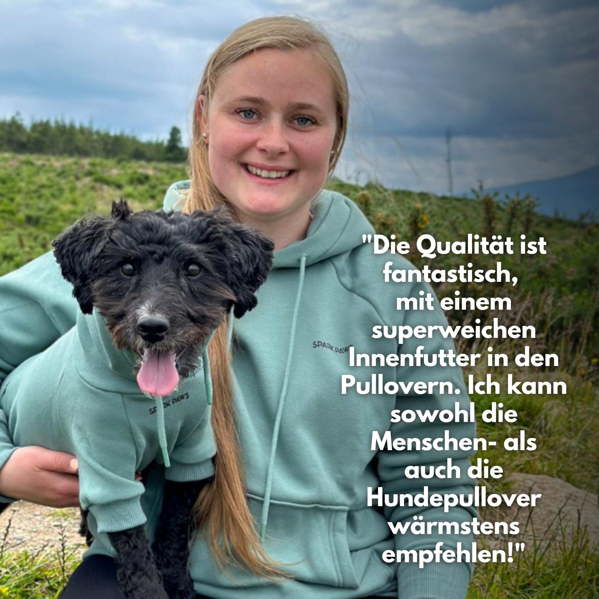 Spark Paws Human Hoodie - Premium Qualität, Butterweich, Überlegener Komfort und Passform, Beruhigendes Fleece-Innenfutter, Geeignet für alle Stile - Teal, M