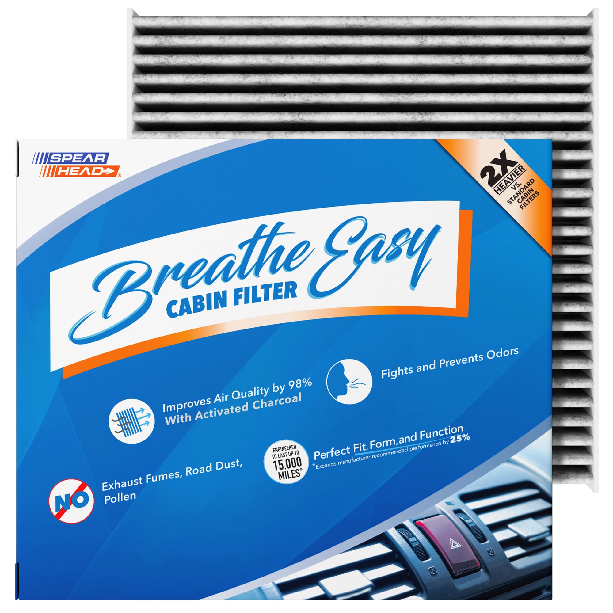 Spearhead Odor Defense Breathe Easy AC &amp; Heater Cabin Air Filter (BE-924)