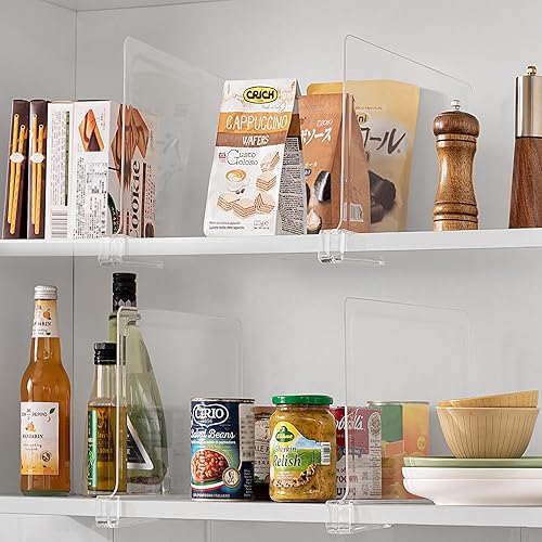 Miniatura 7 de HBlife Divisores transparentes de 12 pulgadas de alto versión extra alta, paquete de 10 organizadores de bolsos para armario, perfectos para