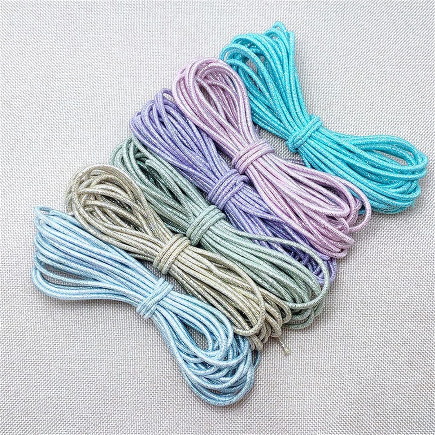 Amazon.co.jp: Yuzhiye ヘアゴム ロングゴム ラメ 太さ2.5㎜ ヘア