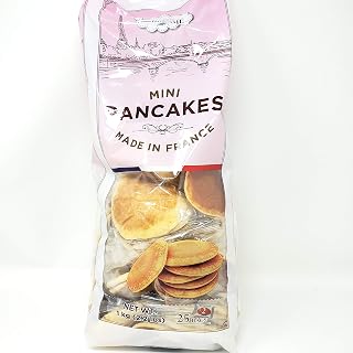LEP Mini French Pancakes Made in France - Individually Wrapped 50-Pack Authentic Crepes for Snacks