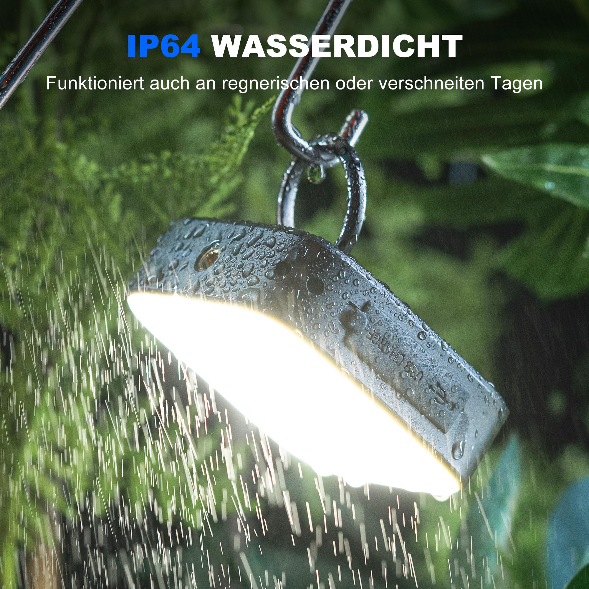WUBEN F5 Campinglampe Aufladbar, 500 Lumen LED Campinglampe 3 Lichtmodi