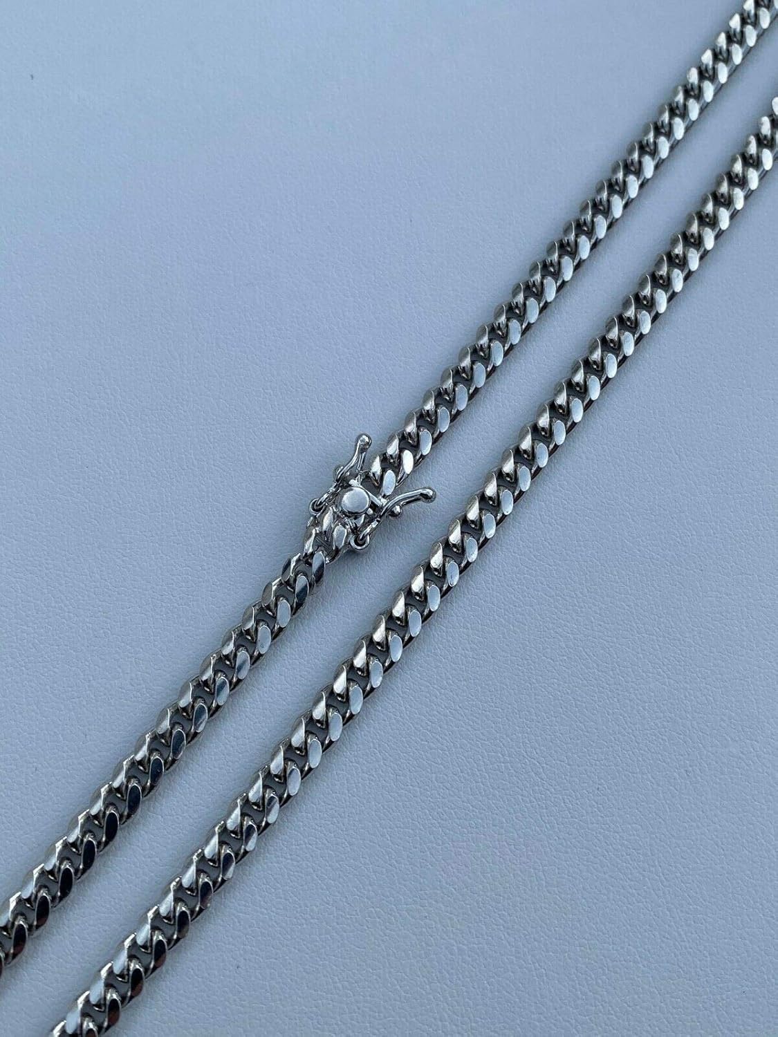Buy Real Solid 925 Sterling Silver 5mm Miami Cuban Chain Rhodium
