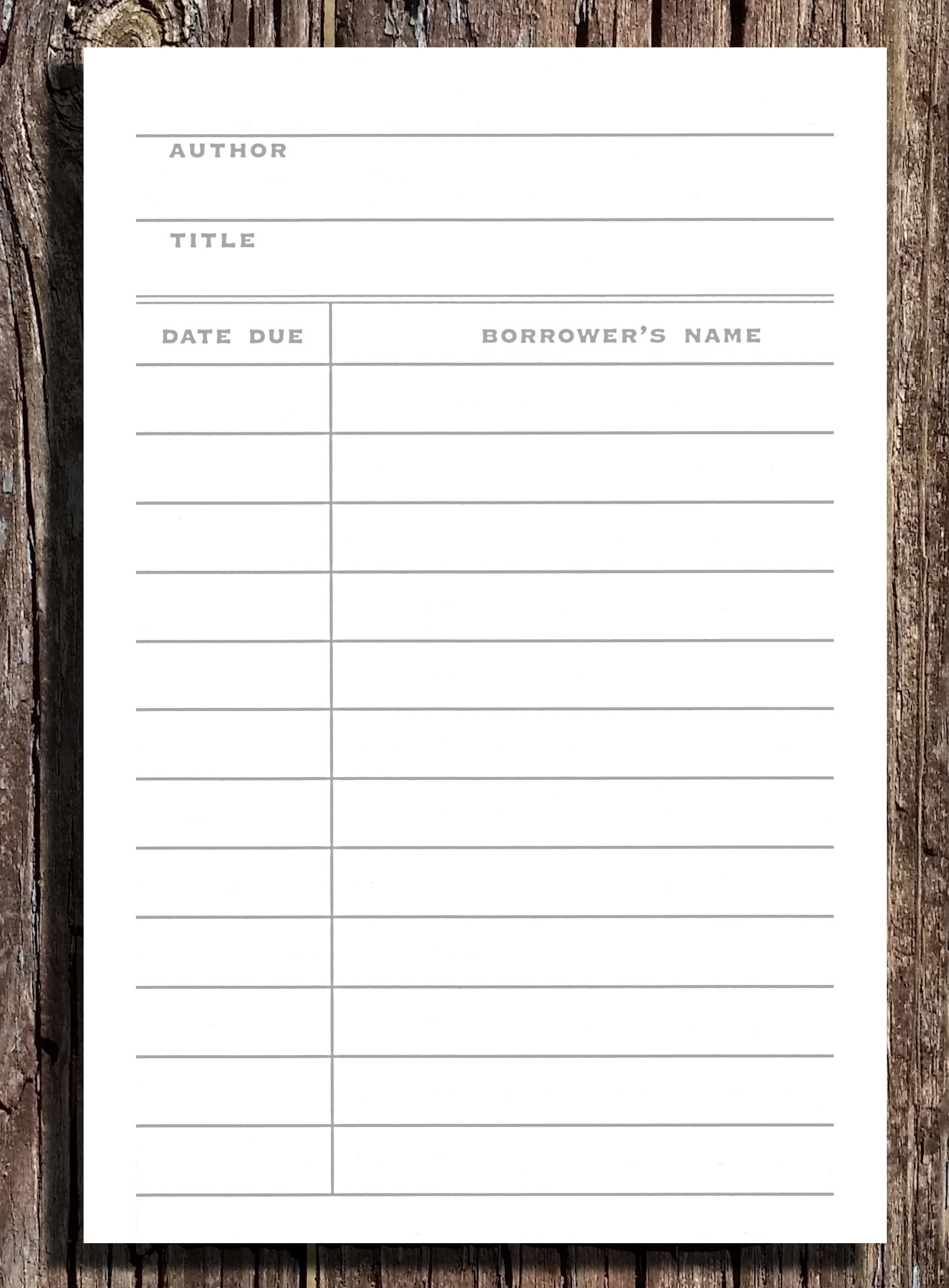 Alitaver Library Card Notepad Set of 2-50 Sheets Each, 100 Sheets Total, 5.5 x 8.5 Notepads, Library Card Stationary Office Product