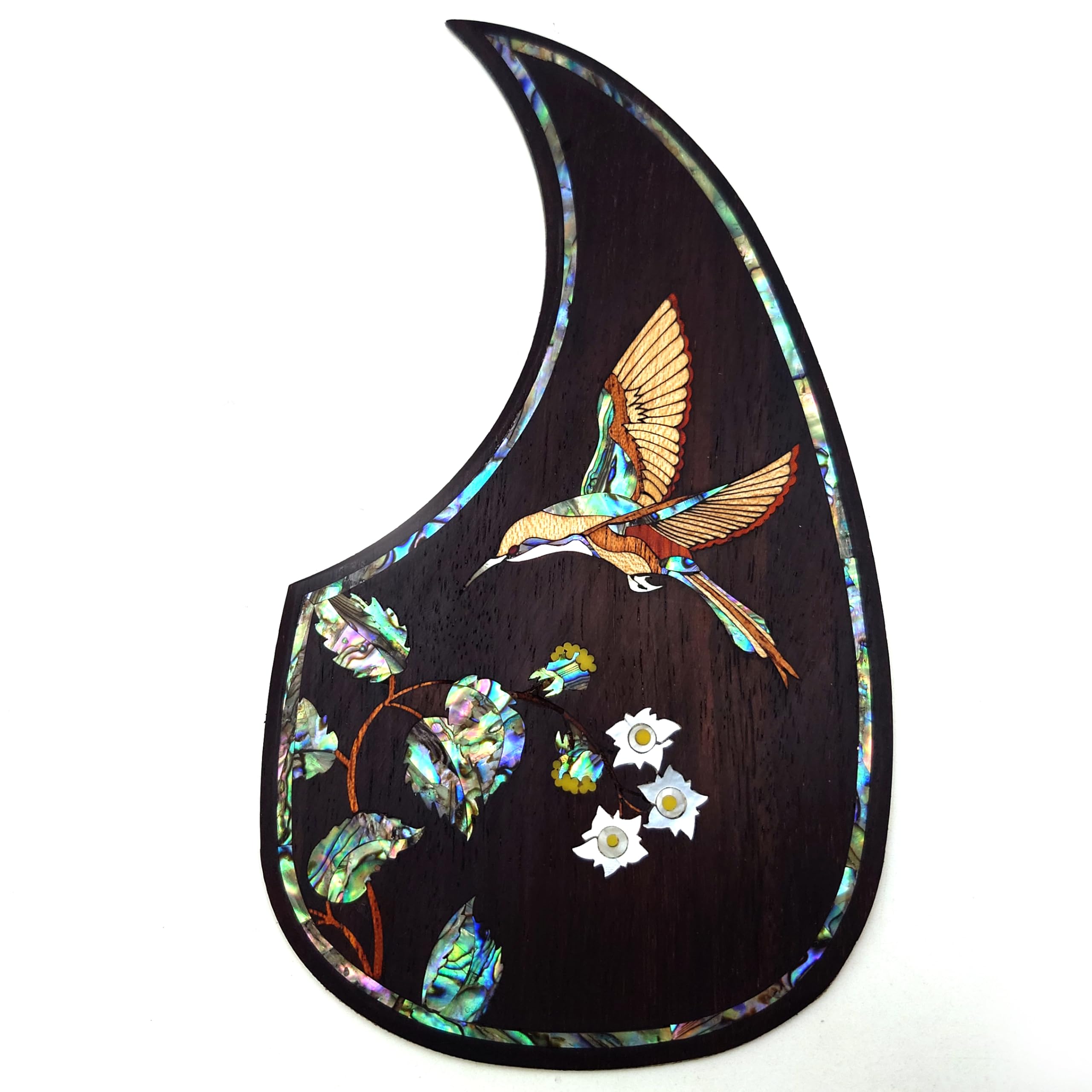 Guitar Pick Guard, Battipenna in abalone in palissandro autoadesivo for Chitarre acustiche folk D-45 Taylor(17)