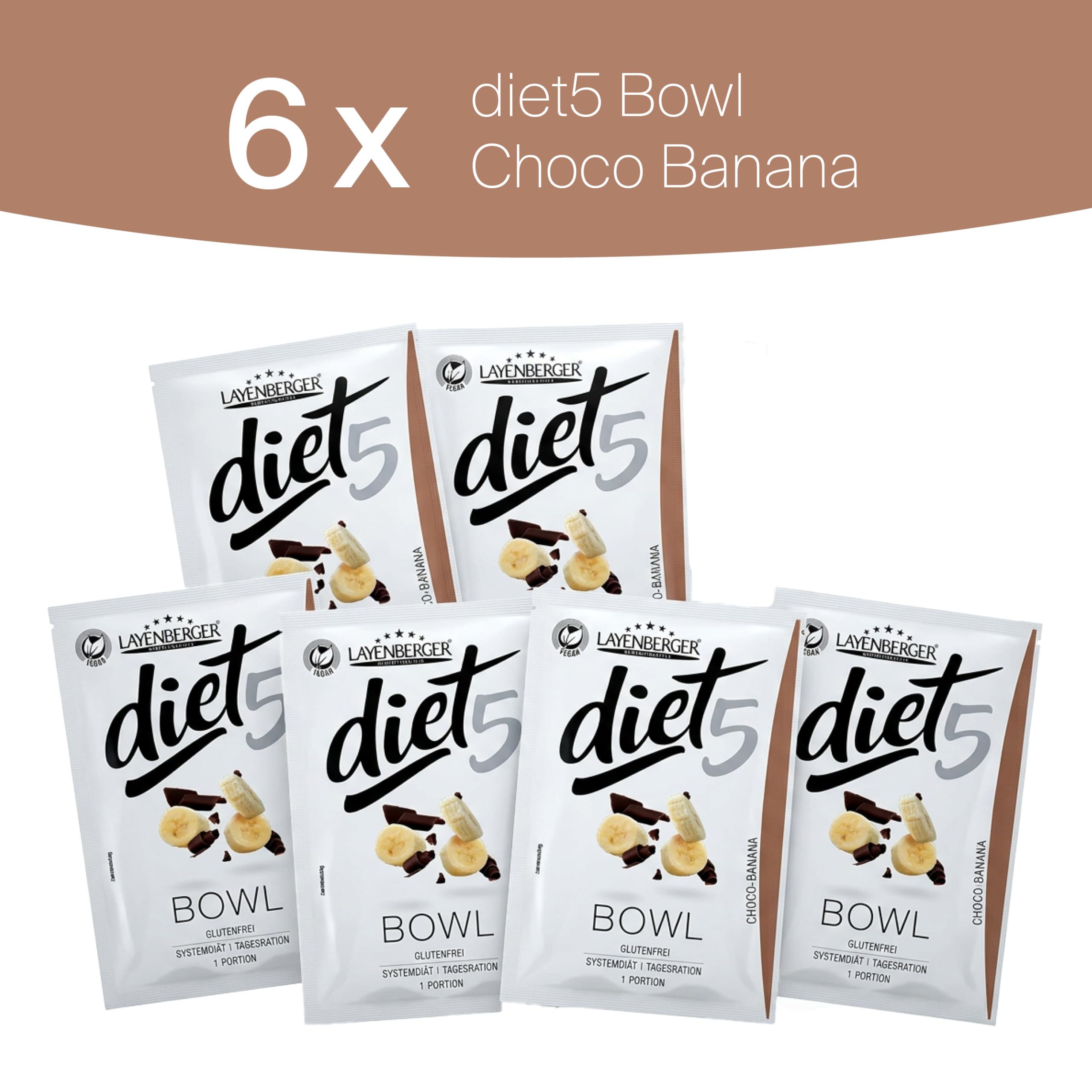 Layenberger diet5 7 Tage-Diät-Paket - Formula Diät inkl. Abnehm-Plan, Tagesrationsdiät glutenfrei - 35 Portionen (1,678 kg)