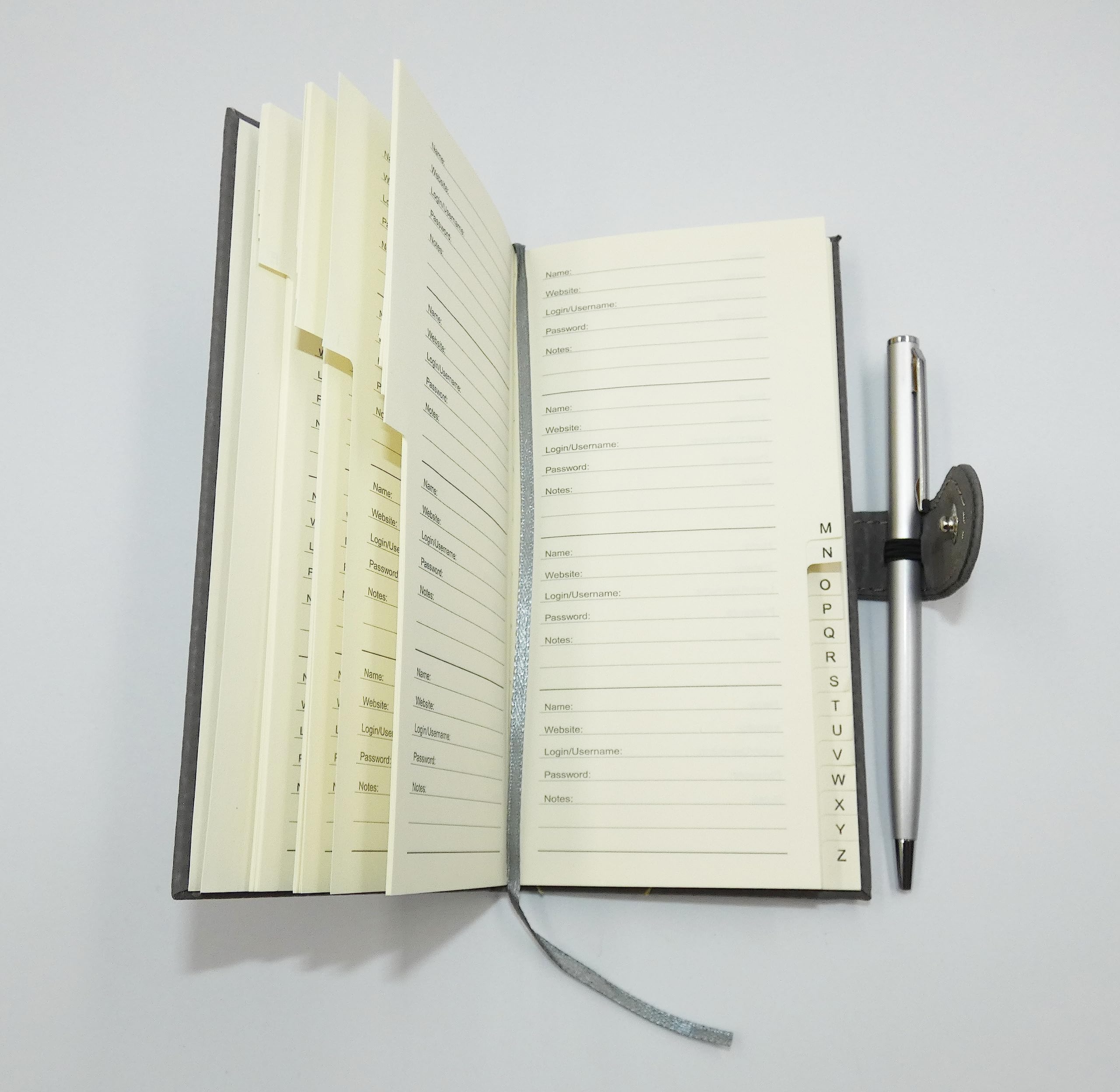 Cuaderno con pestañas Password Book A-Z para información de inicio de sesión en Internet. Cuaderno de contraseñas, Cuaderno de inicio de sesión, Guardián de contraseñas compacto,