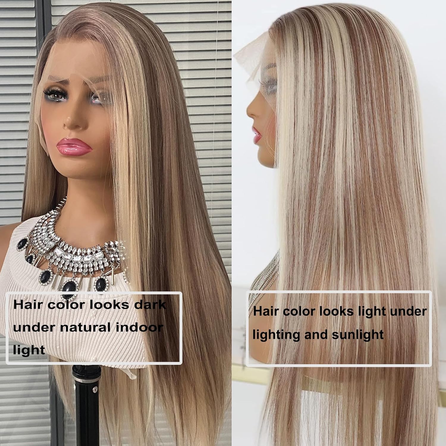 Highlight Ash Blonde Lace Front Wig 13x4 13x6 Lace Frontal wig