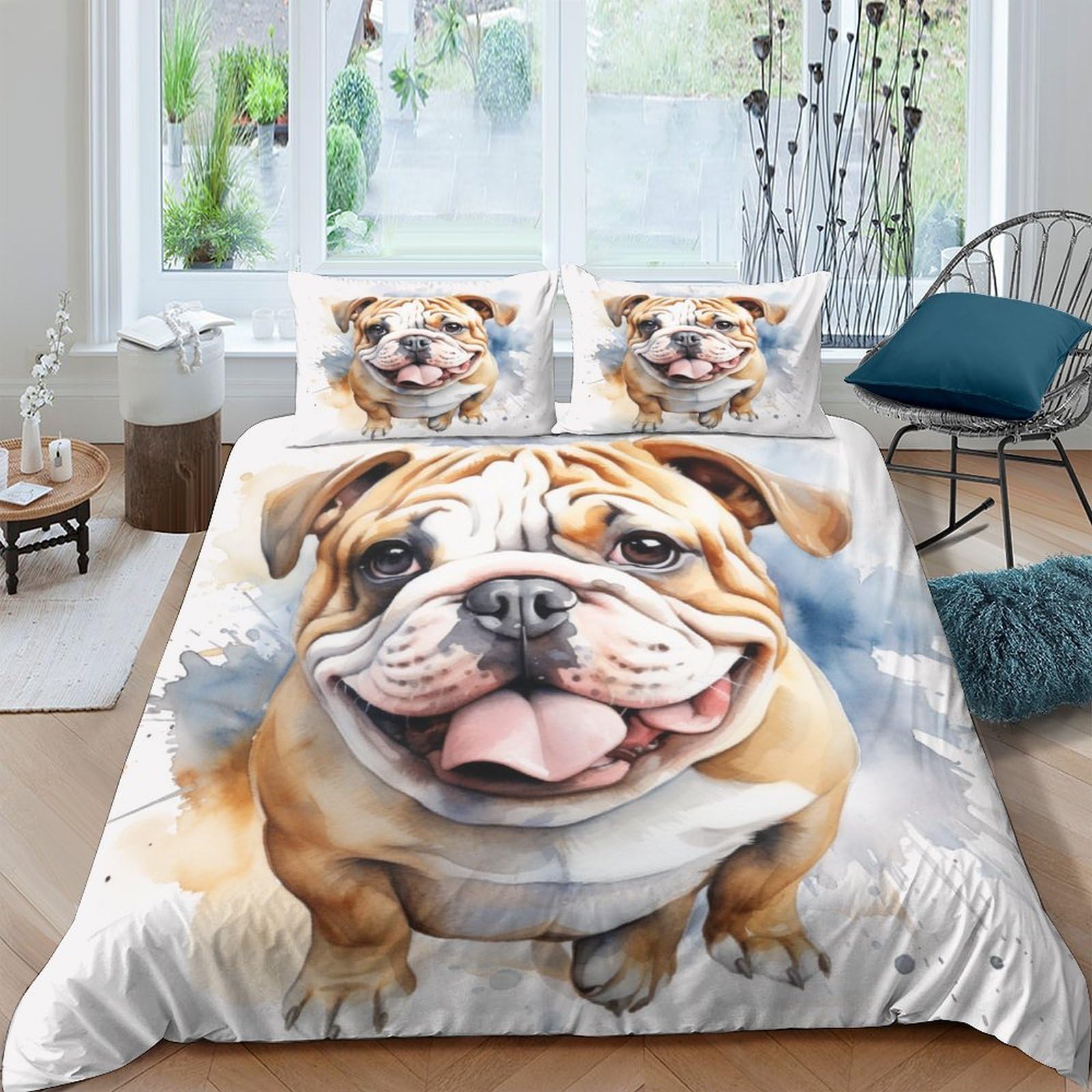 Housse de couette Taureau et Chien 3D pour transformer l'ambiance de votre chambre à coucher