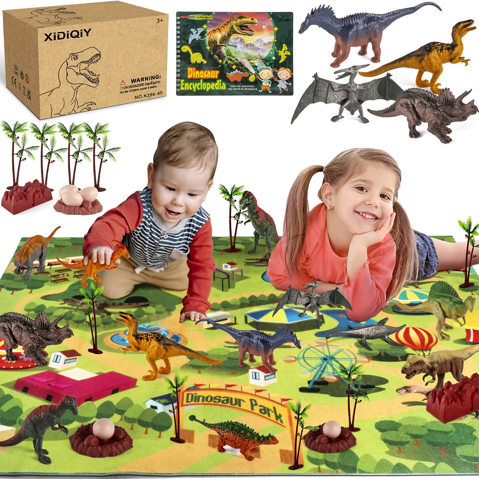 Buy Dinosaurs Toy Set For Kids with Dino Play Mat, Jurrasic World