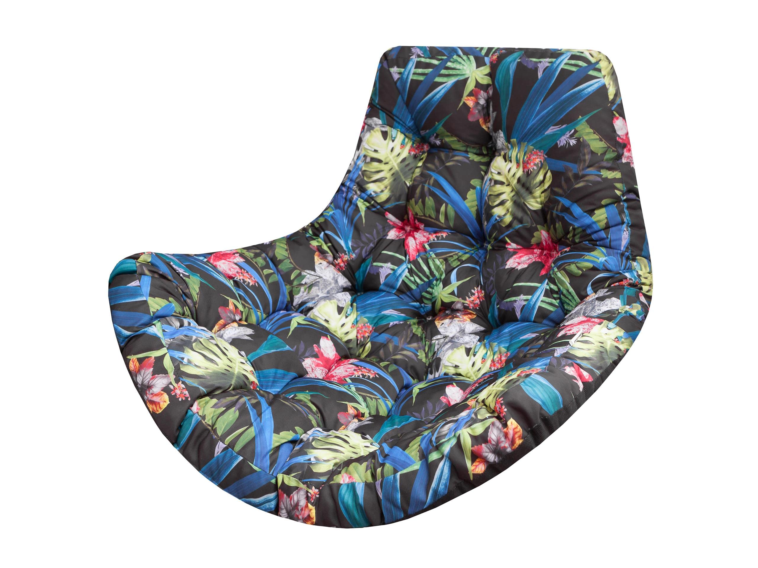 George Coussin de jardin, coussin fauteuil cocon, coussin fauteuil suspendu, coussin balancelle – Taille L, 120 x 100 cm – Feuille multicolores
