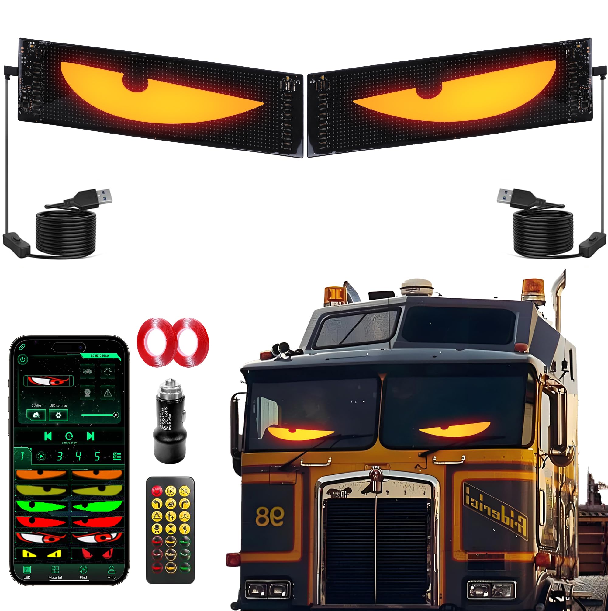 Amazon.com: CRILEAL LED Lights for Car 2PCS - 23.6