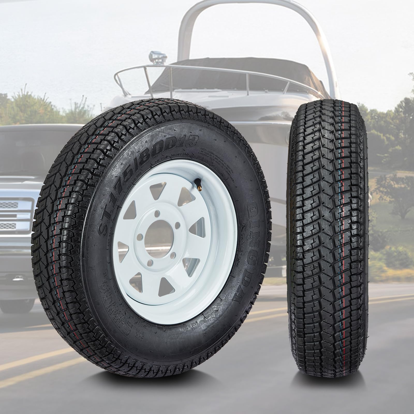 Amazon.com: GarveeLife 2PCS ST175/80D13 Tire, ST175 80D13 With 5