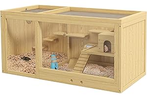 PawHut Wooden Hamster Cage: Spacious Haven for Small Pets