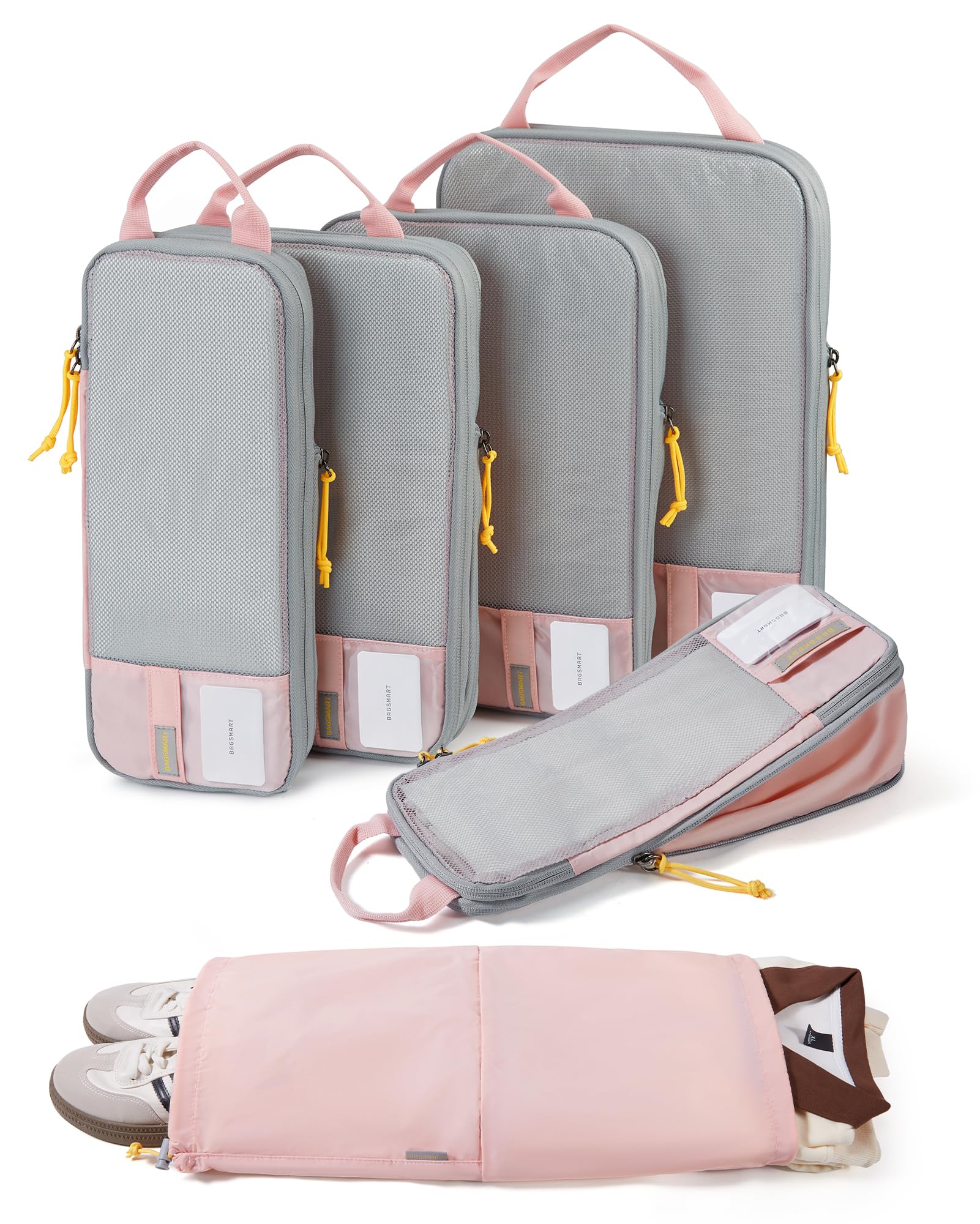 6 Set /4 Set/2 Set Compression Packing Cubes for Travel, Lightweight Luggage Organizer Bags, Durable Space Saver Bags Travel Essentials