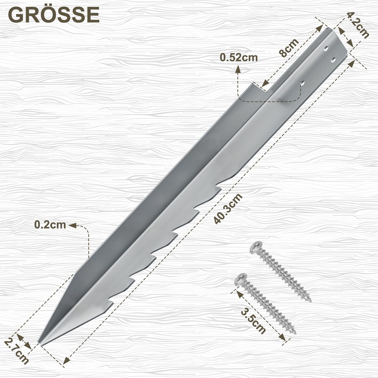 4 Ancoraggi a Pavimento per Altalena Ancoraggio da Giardino Ancoraggi per Altalena Resistenti all'usura, Antivento,Ancoraggio a Terra per Altalena per Bambini,420 mm