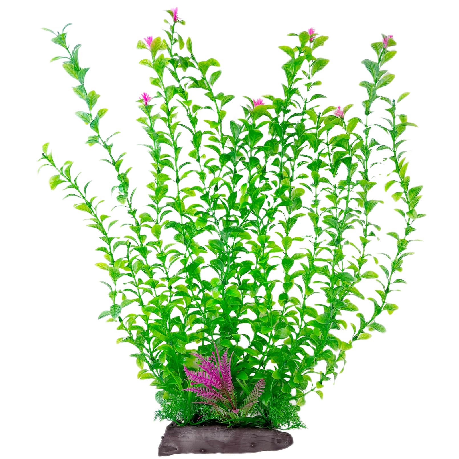 Hamiledyi Aquarium Plastic Plants Aquarium Decor Artificial Fish Tank Plants,Tall Fish Tank Decorations, Extra Large Aquarium Plant 20.4-inch Tall,1PCS