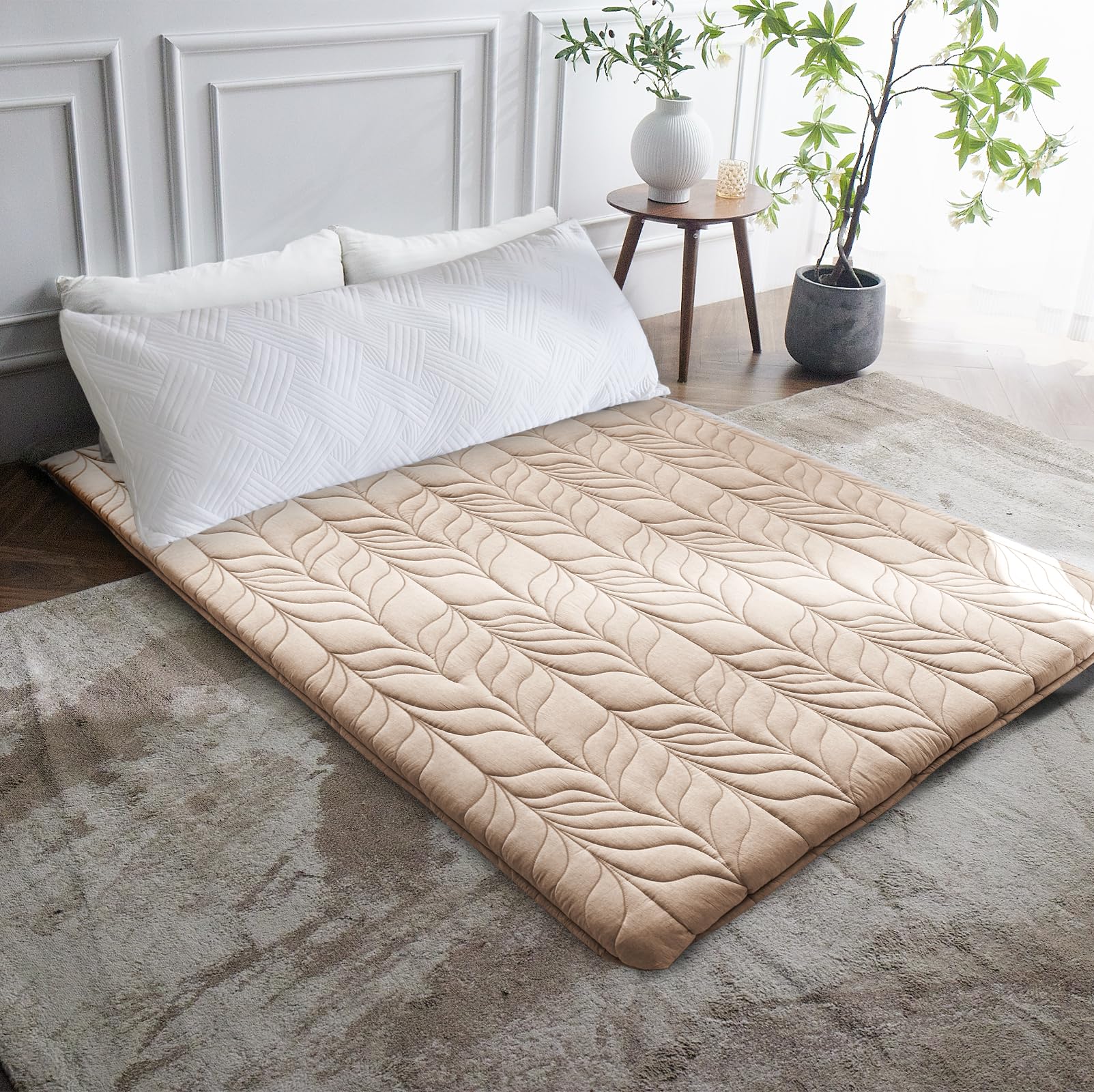 ZonLi Ultimate Sleep & Cooling Comfort Set: Japanese Floor Mattress and Cooling Body Pillow