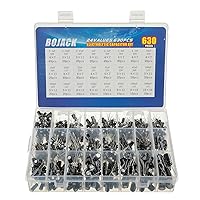 Vista 1 de BOJACK 24Value 630pcs Aluminum Electrolytic Capacitor Assortment Box Kit Range 0.1uF－1000uF