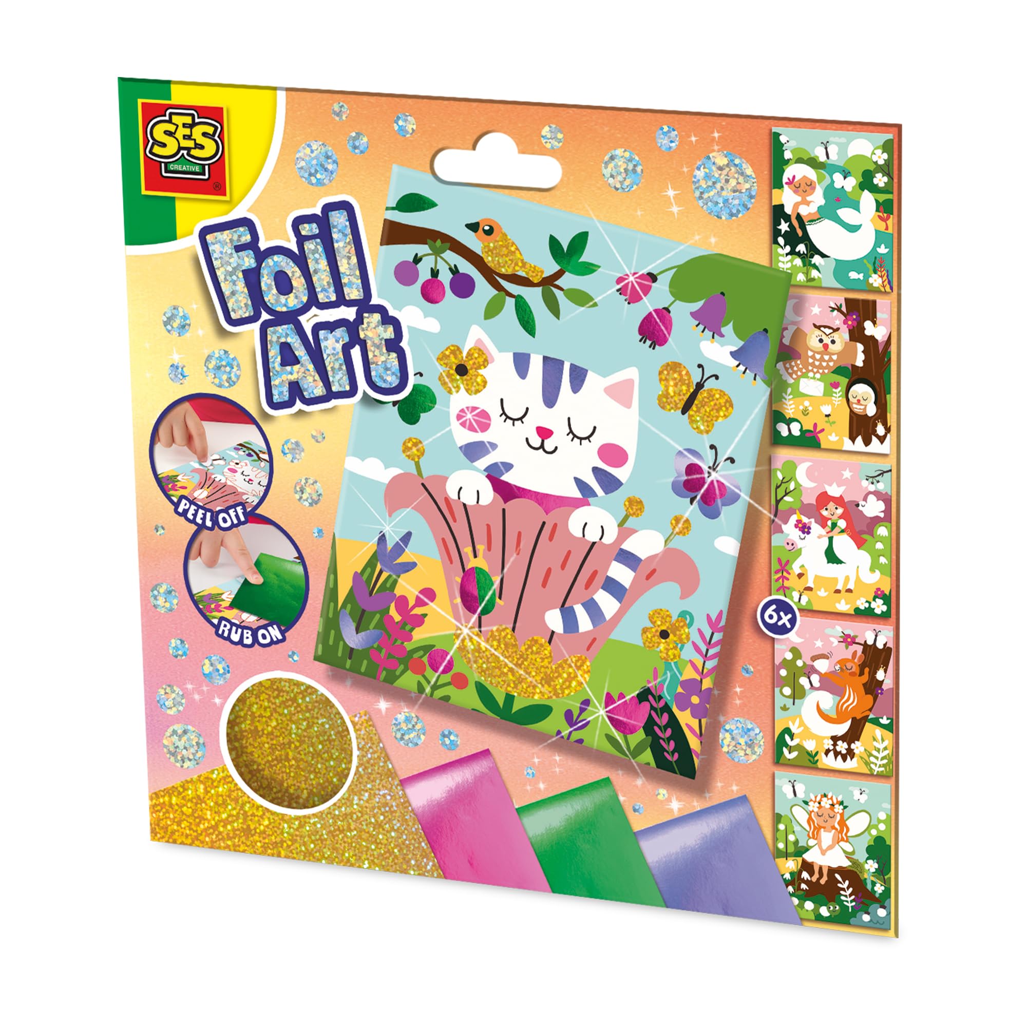 Ses Creative Multicoloured Foil Art – Forest Wonders Craft Set For Children – Foil Fun Embroidery With 4 Foil Types – Creative Craft Kit For Kids Ages 5+