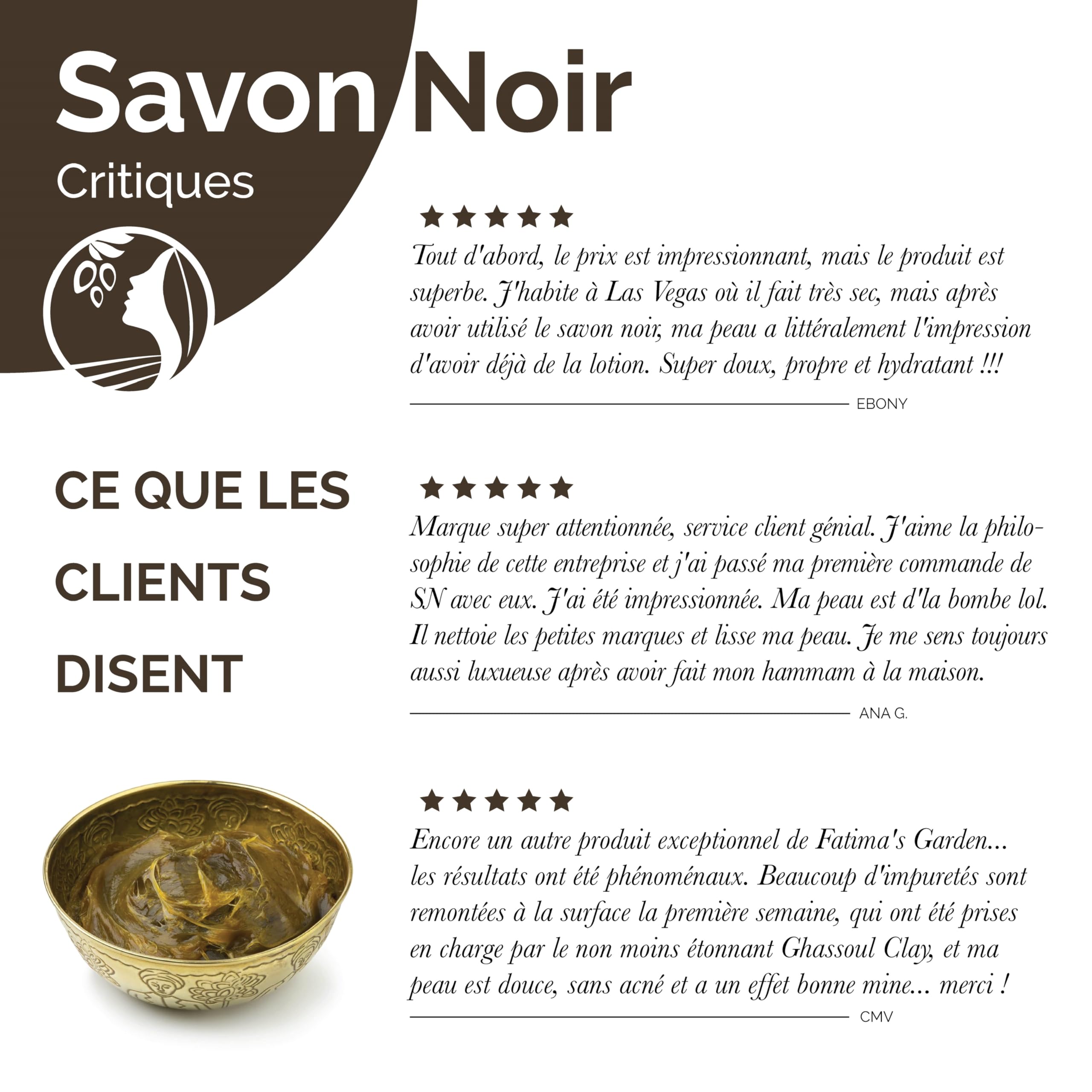 Fatima's Garden Savon Noir à l'Huile d'Argan - Nettoyant Exfoliant, 1kg