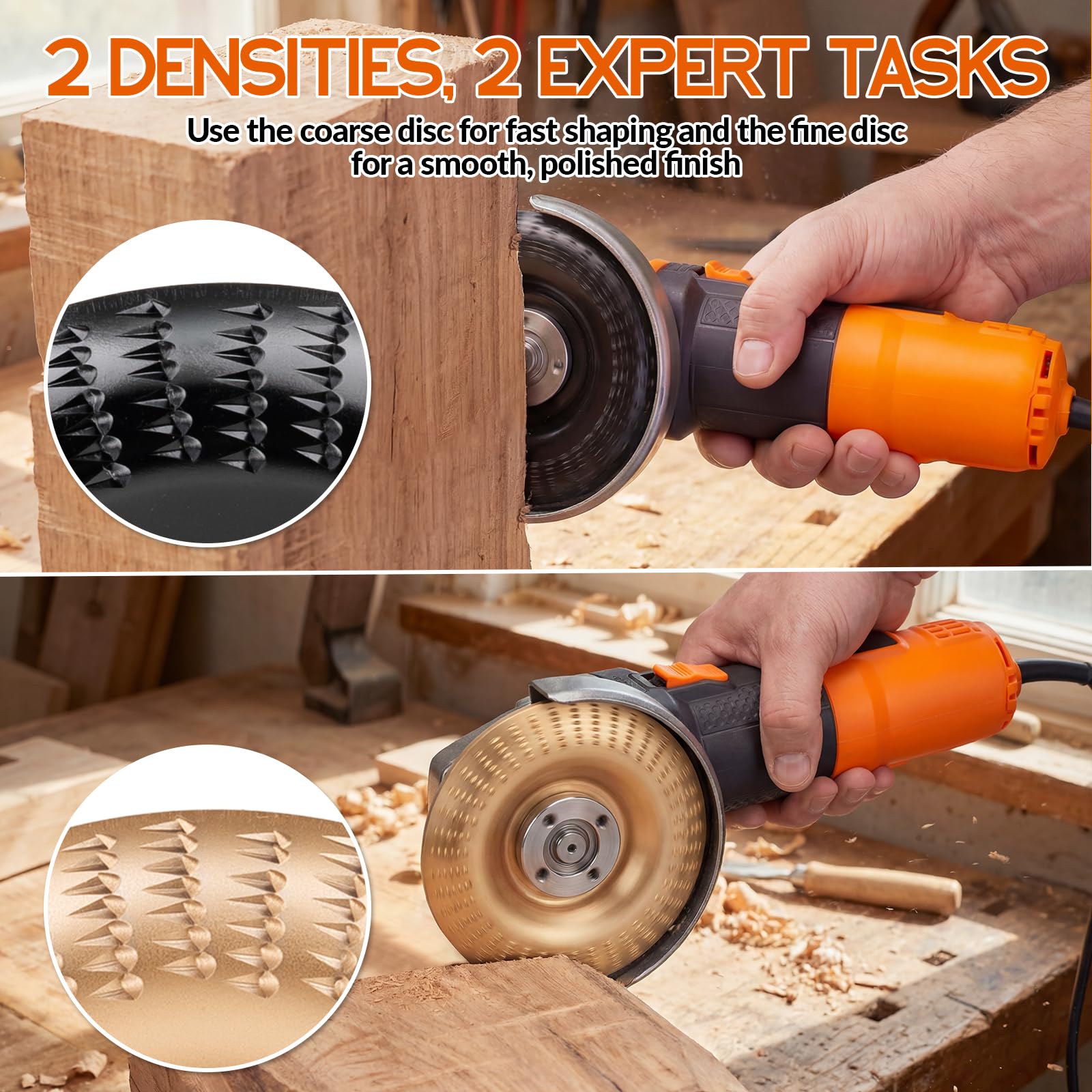 Wood Carving Discs - Angle Grinder Wheels -6