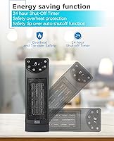 Vista 6 de BLACK+DECKER Oscillating Ceramic Desktop Heater with Remote with Adjustable Thermostat, Black Negro