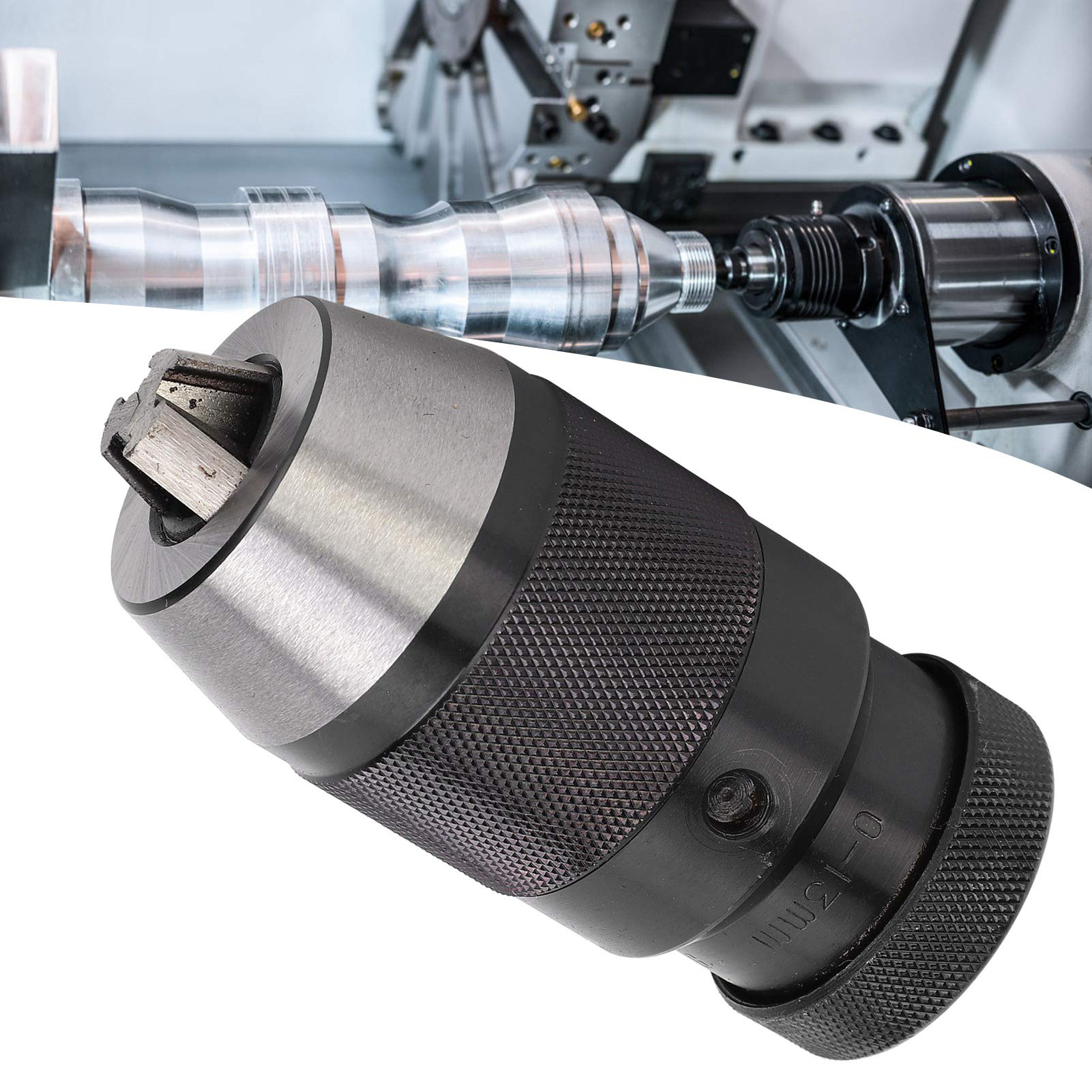 Mandrino autoserrante senza chiavetta B16 013mm Adattatore per tornio ad alta precisione per fresatrici e torni Costruzione durevole in acciaio ad alta velocità