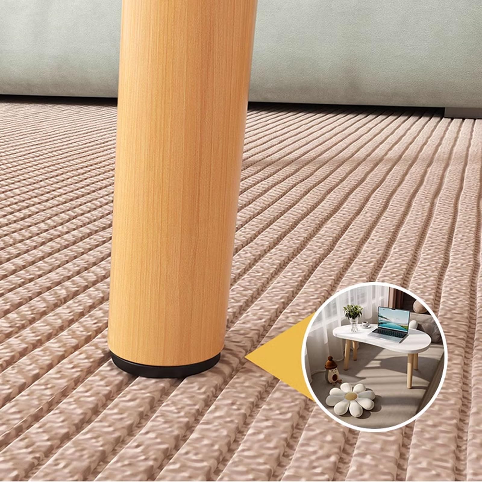 SDdPulse Tavolo da pavimento giapponese moderno e semplice, facile da montare, tavolo da tè per soggiorno, sala da pranzo, tè, decorazione per la casa, giallo, 60 x 40 x 30 cm