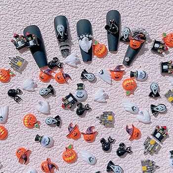 Amazon | ネイルパーツ ハロウィン 100個セット 3D 立体 おばけ