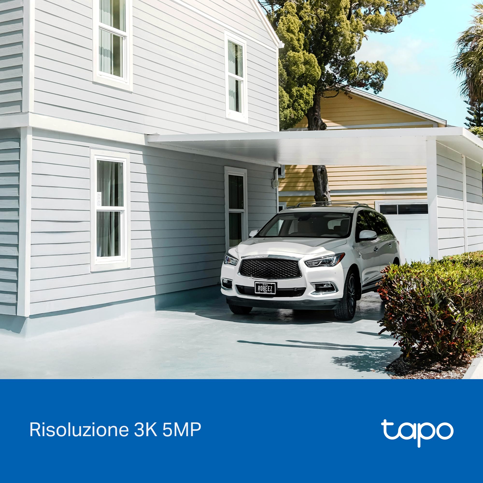 Tapo C630 KIT 3K 5MP Telecamera Wifi Esterno Senza Fili con Pannello Solare, 360° PTZ Videocamera Sorveglianza a Batteria 6700mAh, Visione Notturna a Colori, Rilevamento/Tracciamento AI, IP65