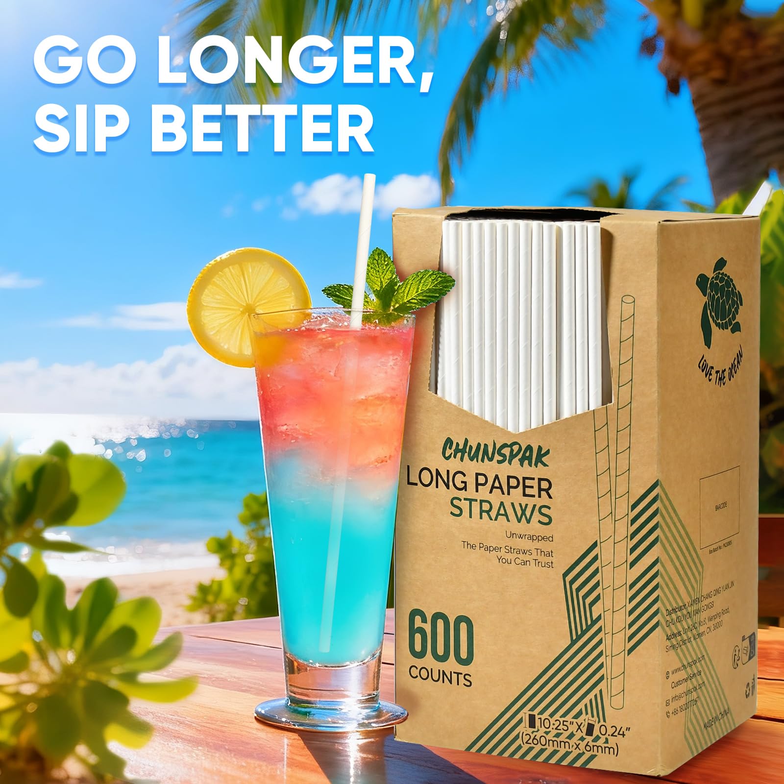 200 Pcs Pailles Papier Noël, Paille Carton 6mm*19.7cm, Longue Paille