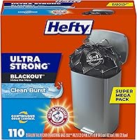 Vista 24 de Hefty - Bolsas de basura de cocina altas y ultra fuertes, aroma Citrus Twist, 13 galones, 80
