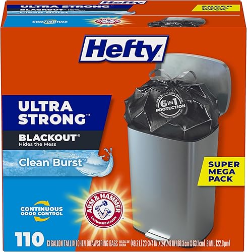 Miniatura 24 de Hefty - Bolsas de basura de cocina altas y ultra fuertes, aroma Citrus Twist, 13 galones, 80
